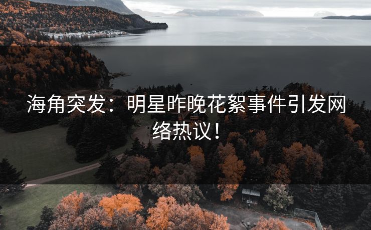 海角突发：明星昨晚花絮事件引发网络热议！